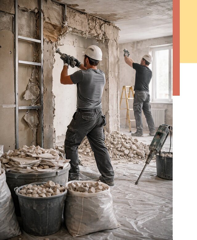 Демонтажные работы в Пскове от 2741 руб. — услуги и цена под ключ | ОТДЕЛОЧНИК-Пск