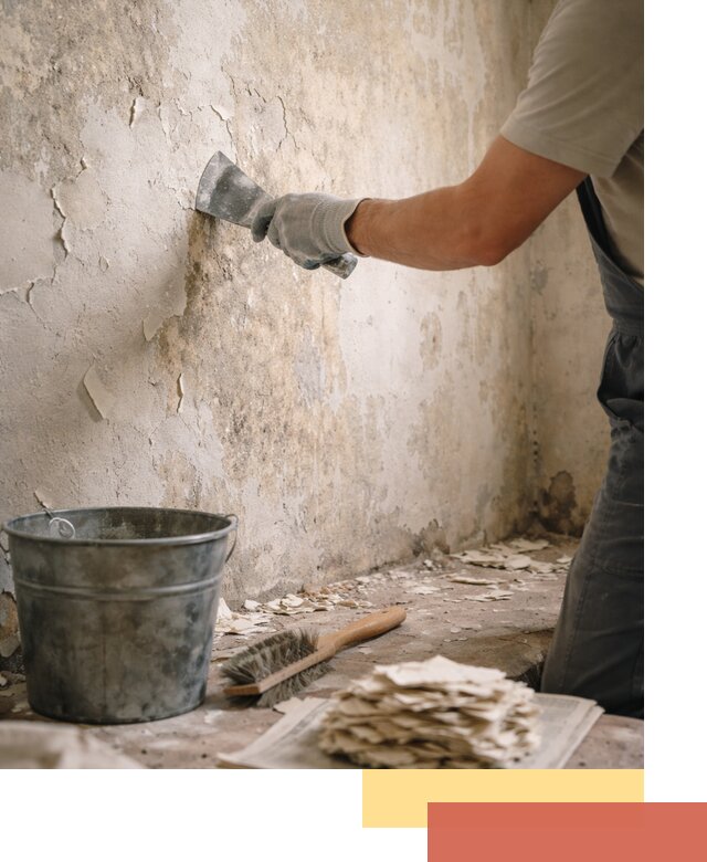 Удаление старой краски со стен в Пскове качественно и быстро