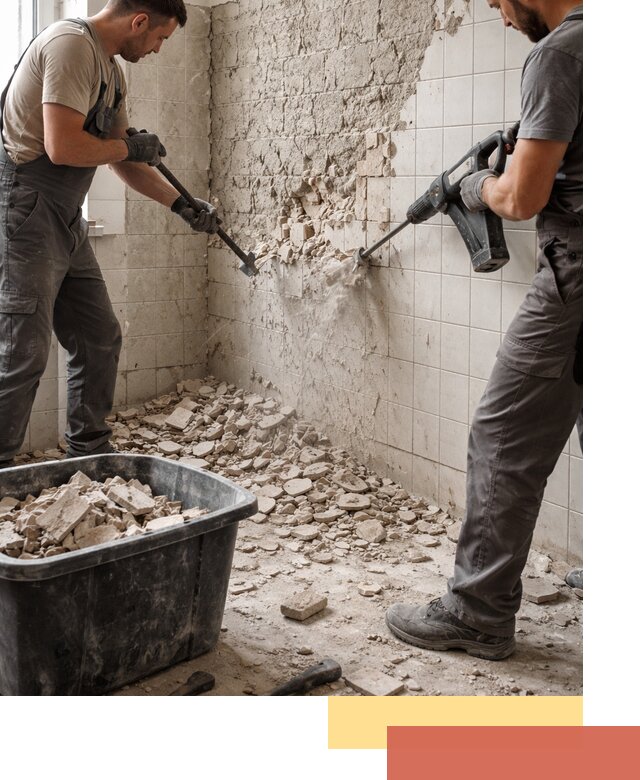 Демонтаж плитки со стен в Пскове быстро и аккуратно