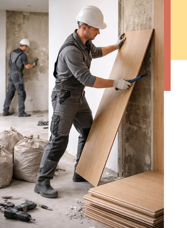 Демонтаж стеновых панелей в Пскове от 3553 руб. за м² быстро и недорого | ОТДЕЛОЧНИК-Пск