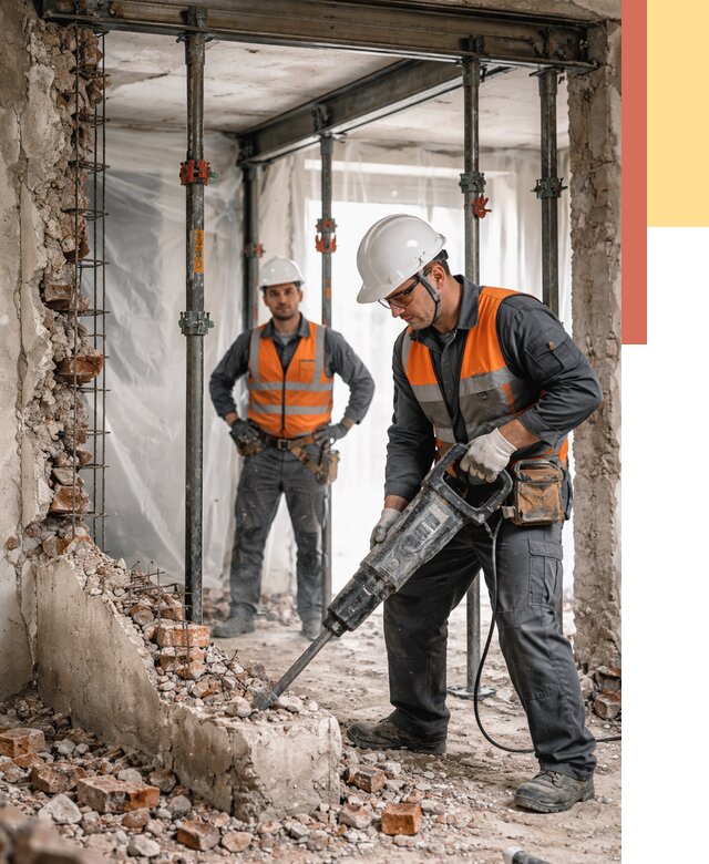 Снос несущих стен в Пскове от 10404 руб. — демонтаж несущей стены под ключ | ОТДЕЛОЧНИК-Пск