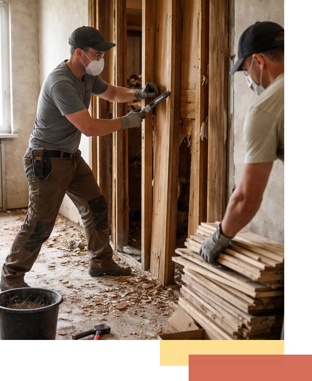 Демонтаж деревянных перегородок в Пскове быстро и аккуратно