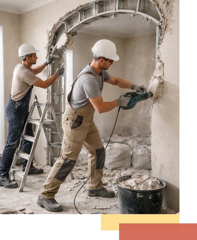 Демонтаж гипсокартонной арки в Пскове быстро и аккуратно