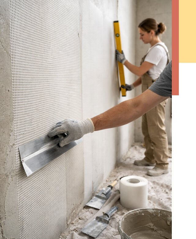 Армирование стен стеклосеткой в Пскове от 3248 руб. под ключ | ОТДЕЛОЧНИК-Пск