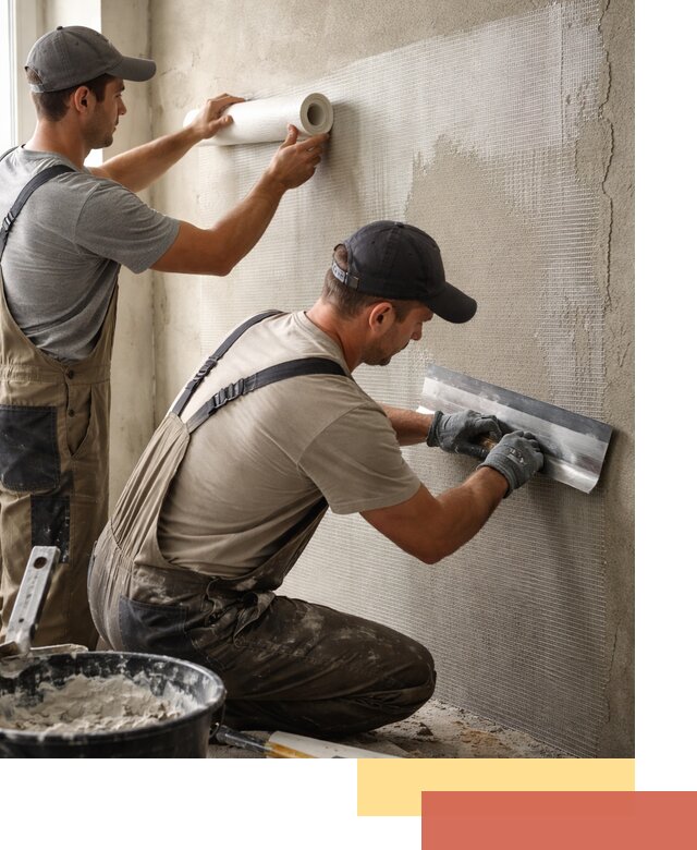 Армирование стен стеклосеткой в Пскове для прочной отделки