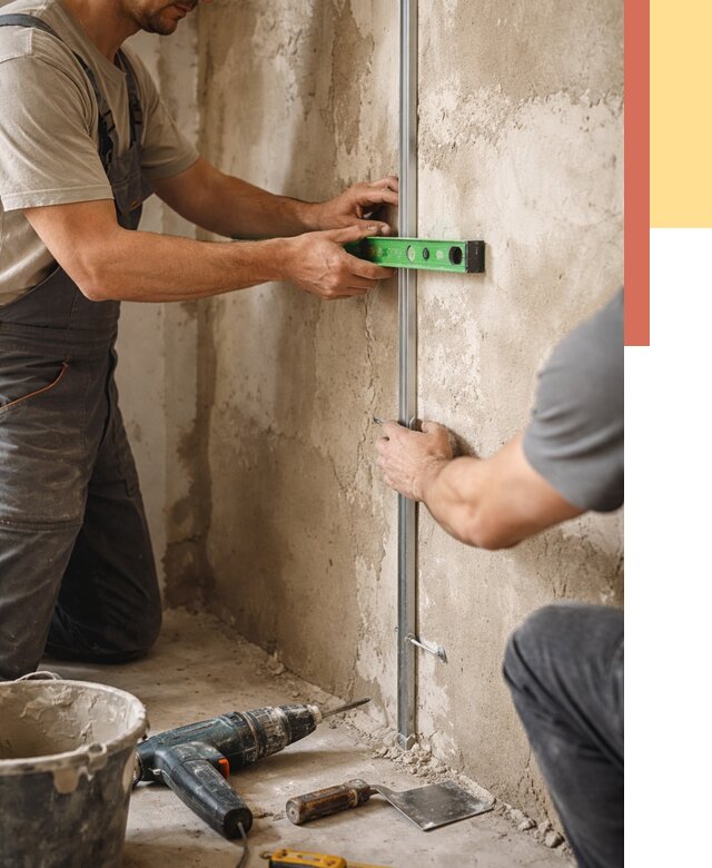 Установка штукатурных маяков в Пскове от 7105 руб. — быстро и недорого | ОТДЕЛОЧНИК-Пск