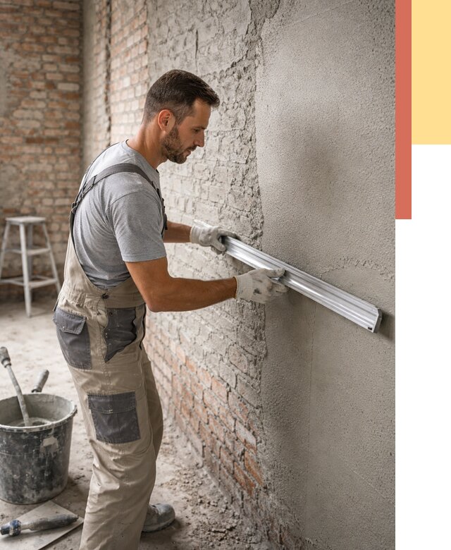 Штукатурка кирпичных стен в Пскове от 4568 руб/м2 — быстро и недорого | ОТДЕЛОЧНИК-Пск