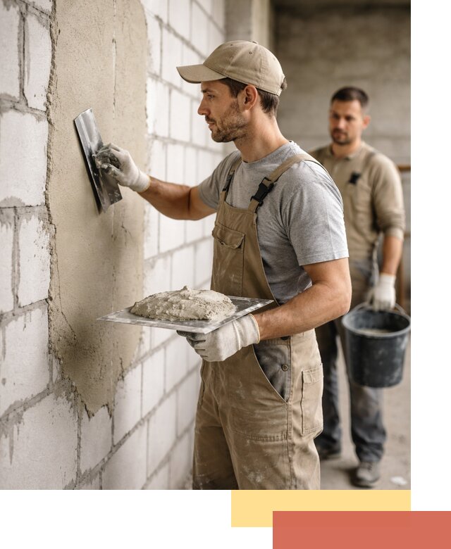 Штукатурка стен из газобетона в Пскове под ключ