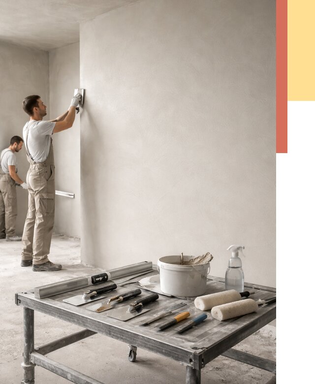 Штукатурка стен под покраску в Пскове от 4568 руб./м² — качественно и недорого | ОТДЕЛОЧНИК-Пск