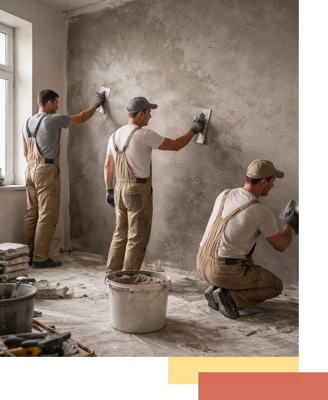 Декоративная штукатурка под бетон в Пскове для стен и потолков
