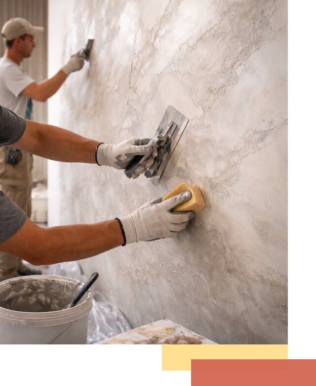 Декоративная штукатурка под мрамор в Пскове для стен и потолков