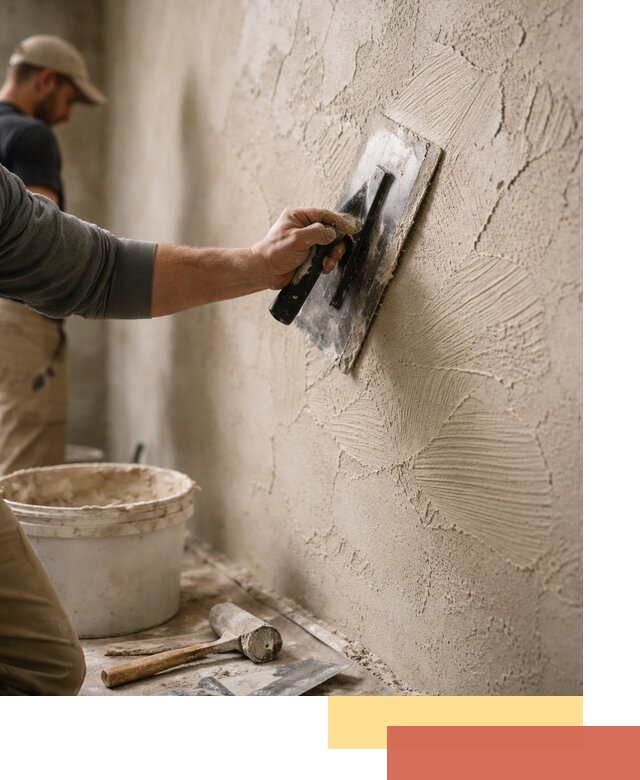 Фактурная штукатурка стен в Пскове — монтаж, отделка, реставрация