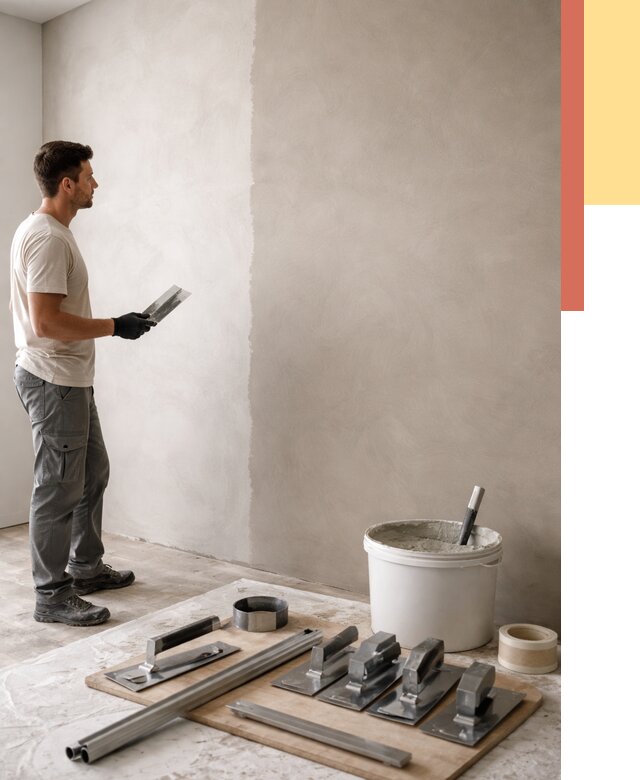 Нанесение микроцемента на стены в Пскове от 3248 руб./м2 под ключ | ОТДЕЛОЧНИК-Пск