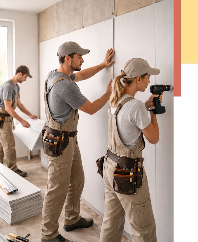 Монтаж ПВХ панелей на стены в Пскове от 457 руб/м2 — быстро и недорого | ОТДЕЛОЧНИК-Пск