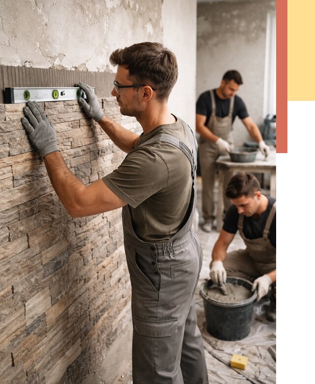 Монтаж искусственного камня в Пскове от 4568 руб. под ключ | ОТДЕЛОЧНИК-Пск