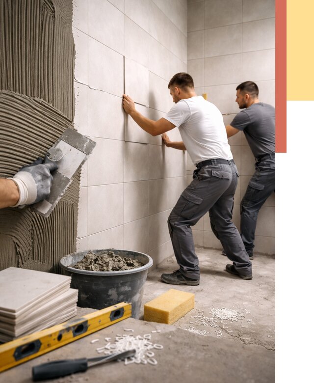 Укладка плитки на стены в Пскове от 863 руб. — качественно и недорого | ОТДЕЛОЧНИК-Пск