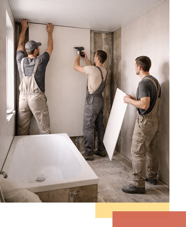 Отделка ванной панели ПВХ профессионально в Пскове