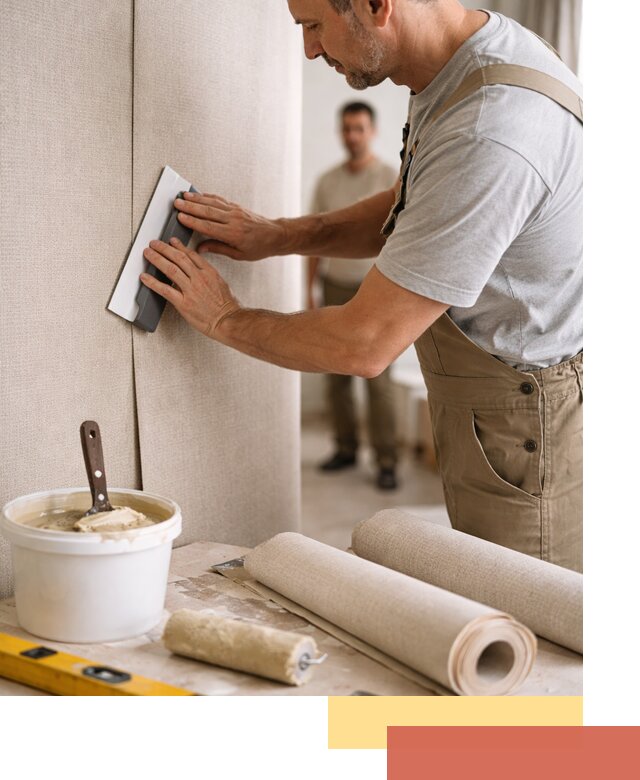 Поклейка текстильных обоев в Пскове профессионально и аккуратно