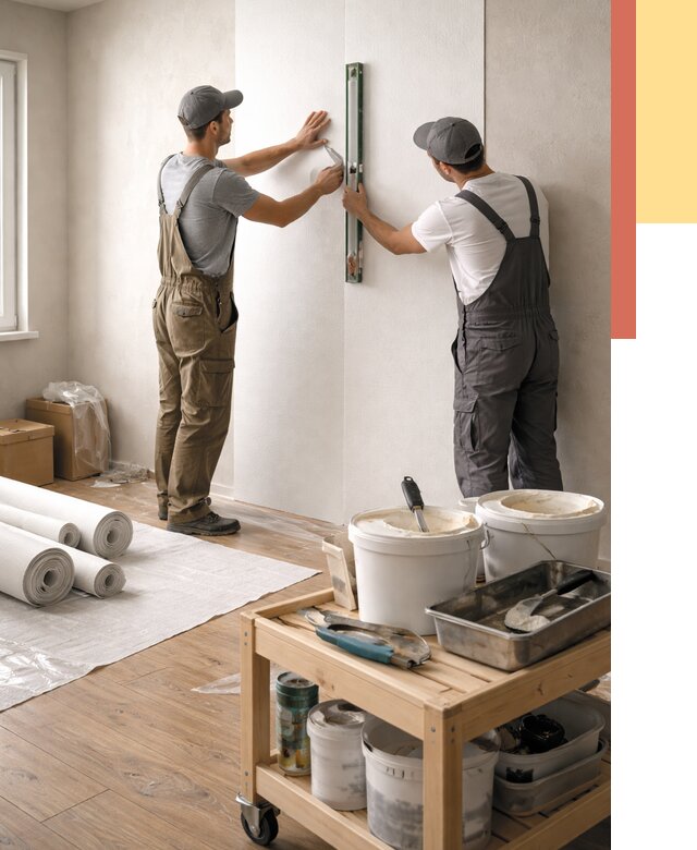 Поклейка стеклообоев в Пскове от 6598 руб. за м2 — быстро и недорого | ОТДЕЛОЧНИК-Пск