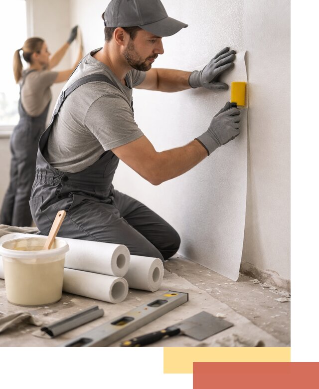 Поклейка стеклообоев профессионально в Пскове