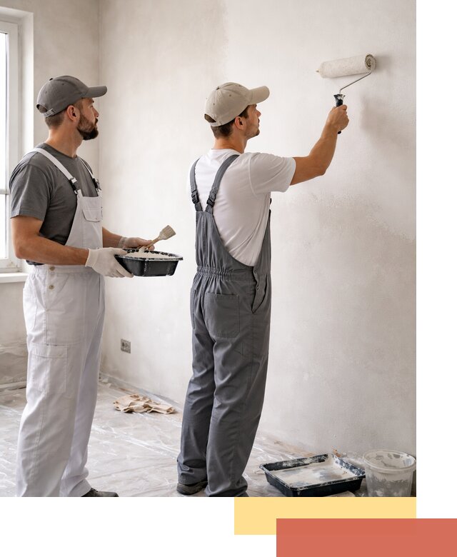 Покраска стен водоэмульсионной краской в Пскове