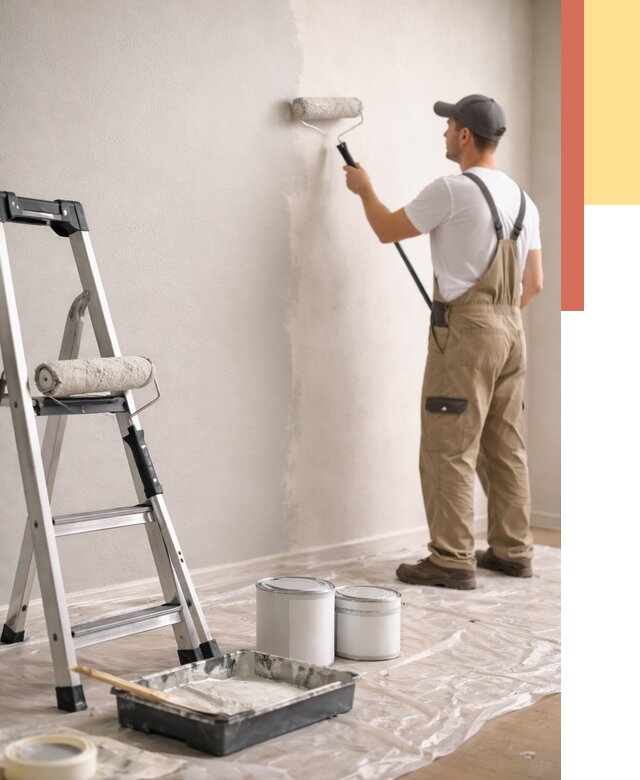 Покраска стен латексной краской в Пскове от 4568 руб. за м2 | ОТДЕЛОЧНИК-Пск