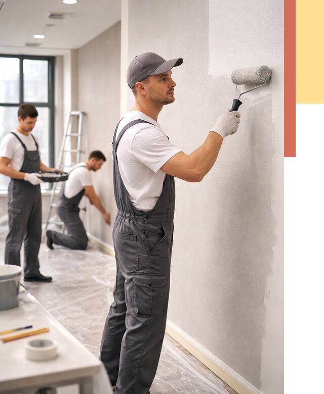 Покраска стен в офисе в Пскове от 8628 руб. — быстро и недорого | ОТДЕЛОЧНИК-Пск