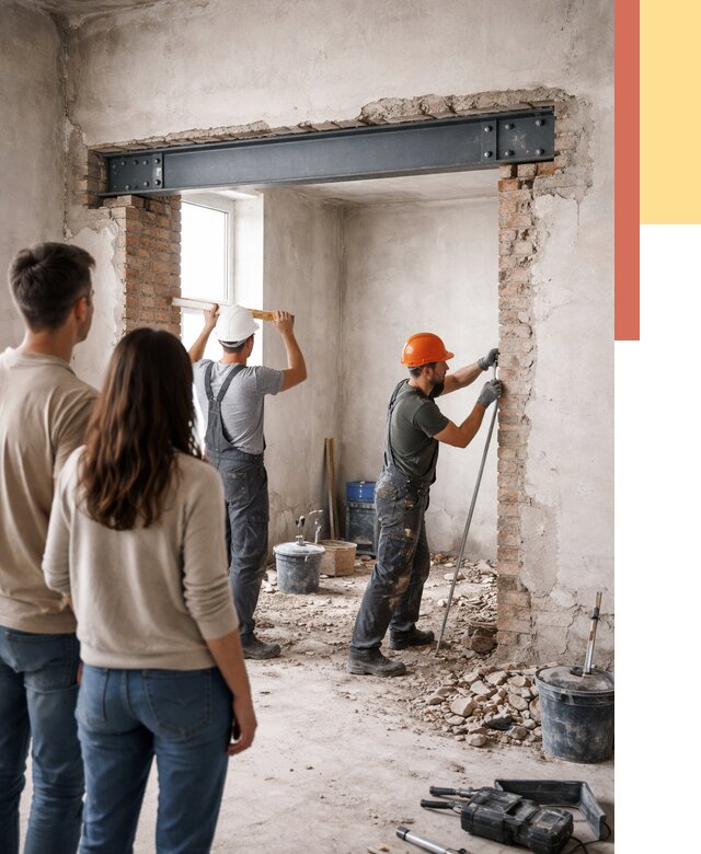 Усиление проема в стене в Пскове от 9643 руб. — усиление дверного проема металлоконструкцией | ОТДЕЛОЧНИК-Пск