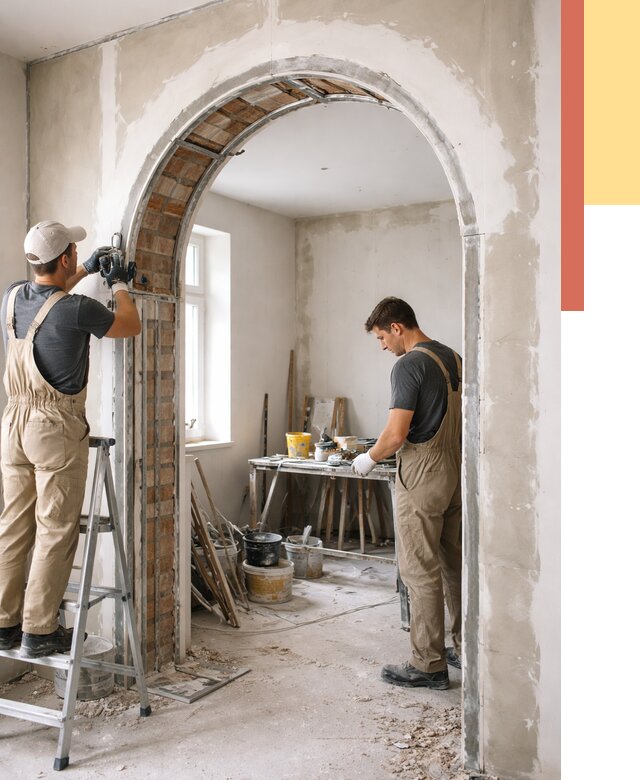 Устройство арочного проема в Пскове от 9643 руб. под ключ — быстро и недорого | ОТДЕЛОЧНИК-Пск