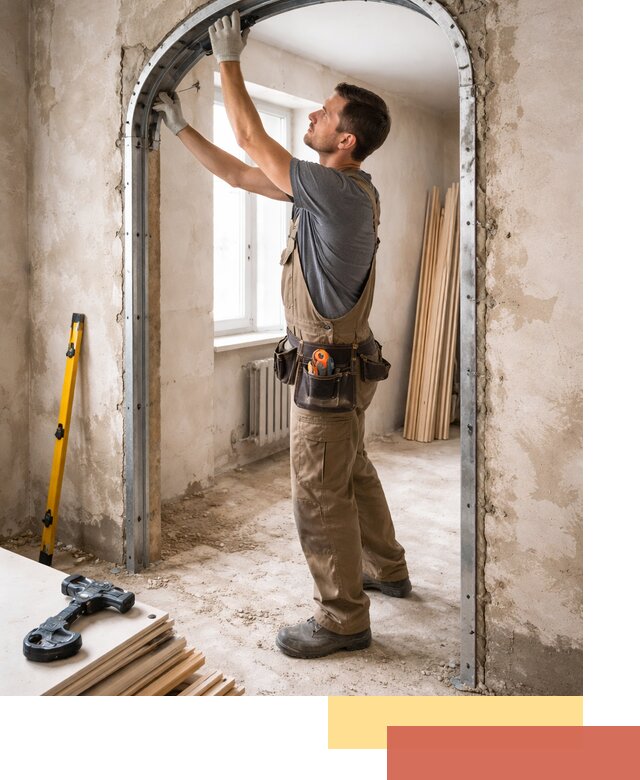 Устройство арочного проема в Пскове под ключ