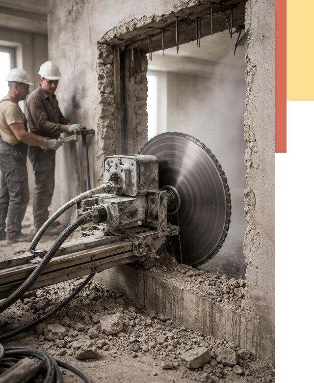 Алмазная резка проемов в Пскове от 4568 руб. быстро и недорого | ОТДЕЛОЧНИК-Пск