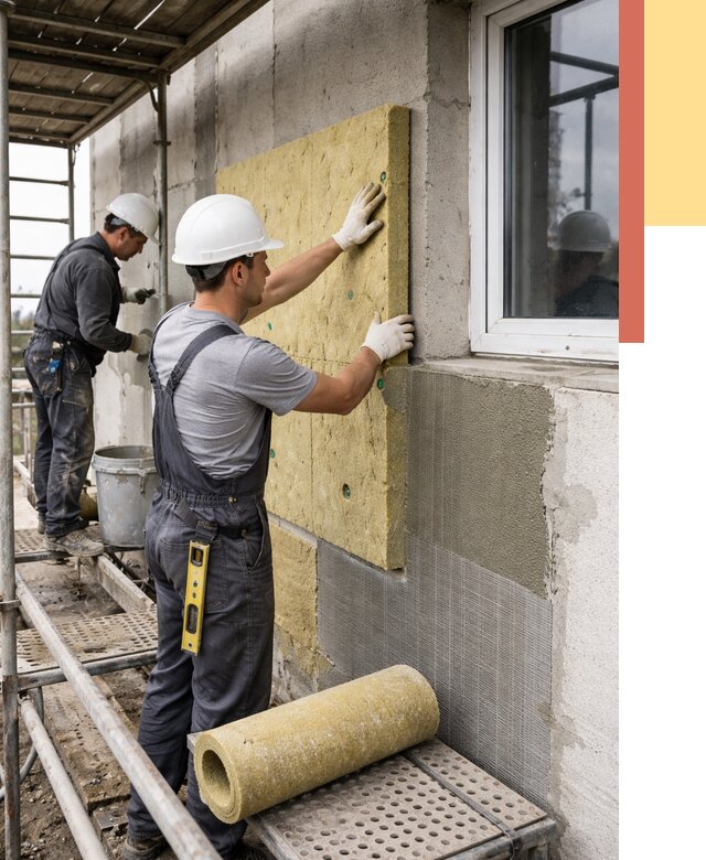 Утепление стен в Пскове от 4365 руб. под ключ — быстро и недорого | ОТДЕЛОЧНИК-Пск