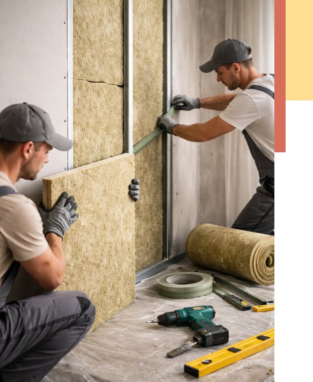 Шумоизоляция стен в Пскове под ключ от 1878 руб. | ОТДЕЛОЧНИК-Пск