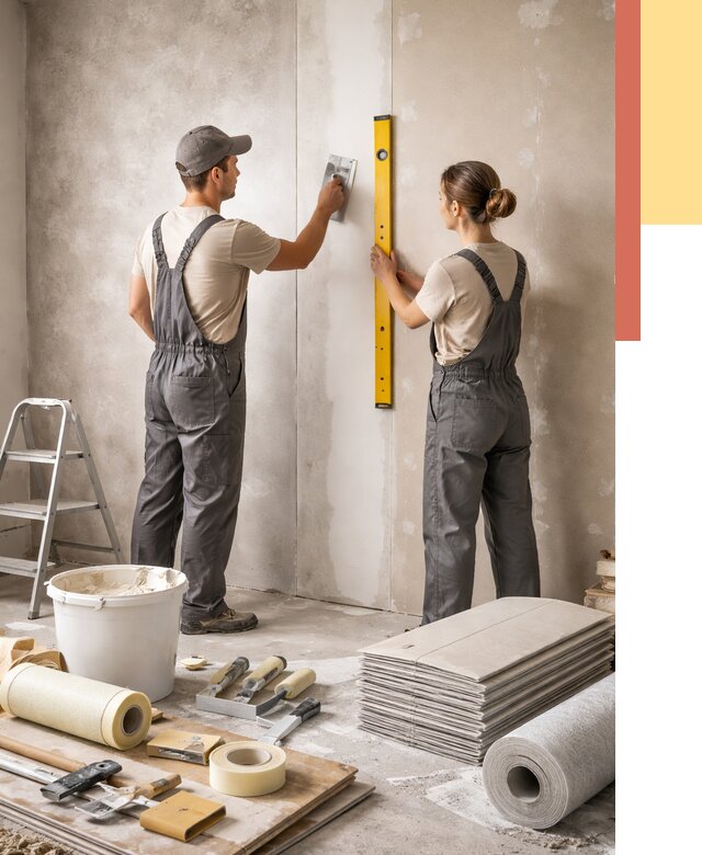 Отделка стен в Пскове от 1523 руб/м² — недорого, быстро, под ключ | ОТДЕЛОЧНИК-Пск