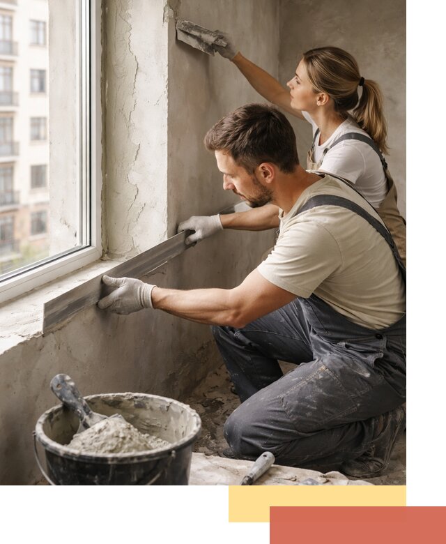 Штукатурка откосов дверей и окон профессионально в Пскове