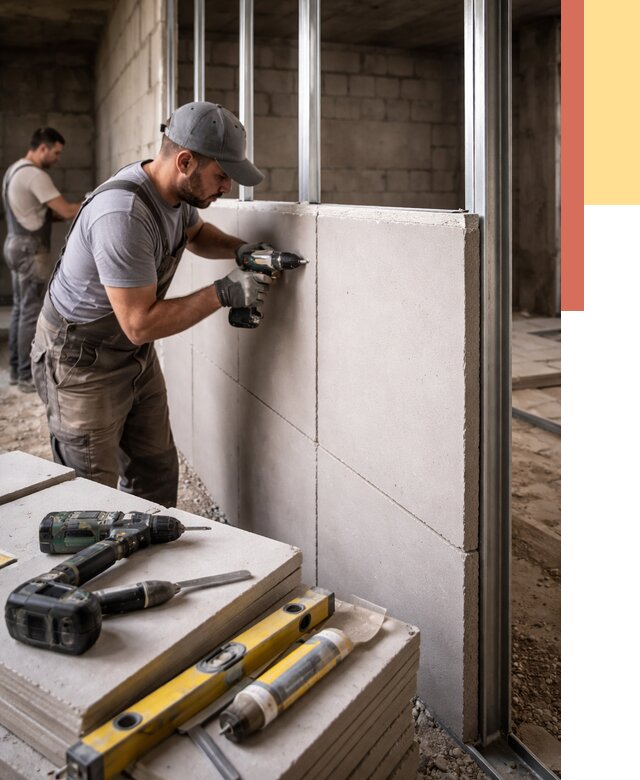 Кладка влагостойких перегородок ПГП в Пскове от 1218 руб. под ключ | ОТДЕЛОЧНИК-Пск