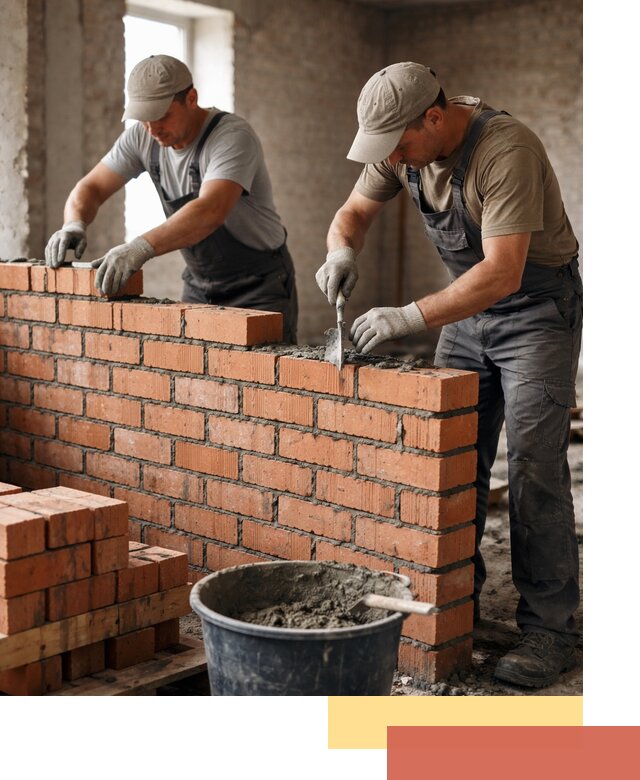 Кладка кирпичных перегородок под ключ в Пскове