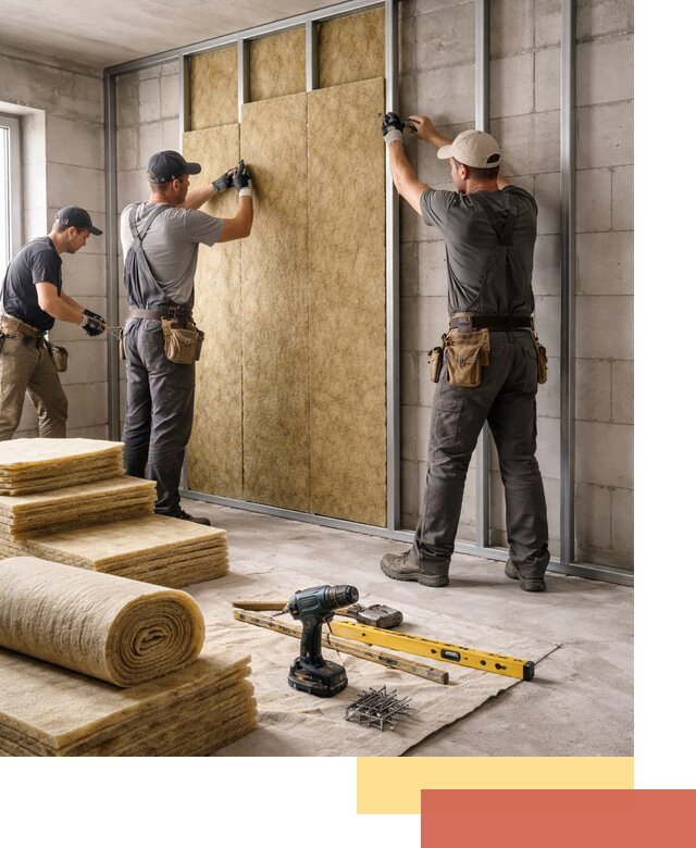 Шумоизоляция перегородок из блоков в Пскове — монтаж и защита шумоизоляцией