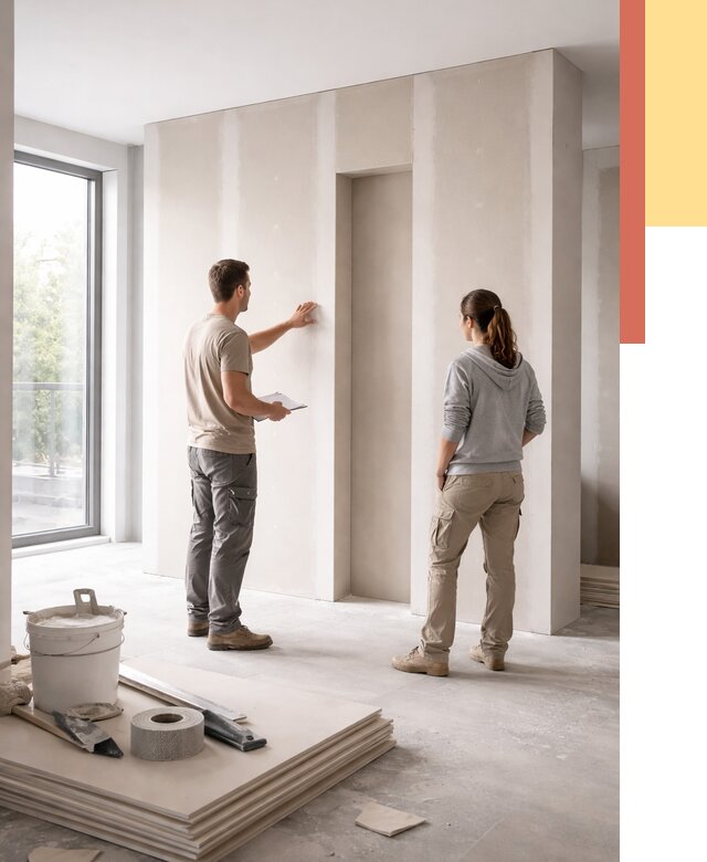 Зонирующая перегородка из гипсокартона в Пскове от 2842 руб. под ключ | ОТДЕЛОЧНИК-Пск