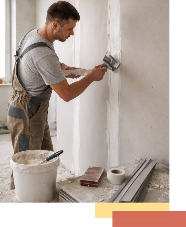 Шпаклевка перегородок из гипсокартона в Пскове качественно и быстро