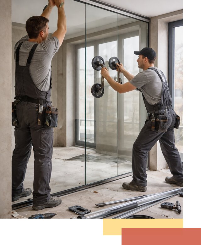 Цельностеклянные перегородки под ключ в Пскове