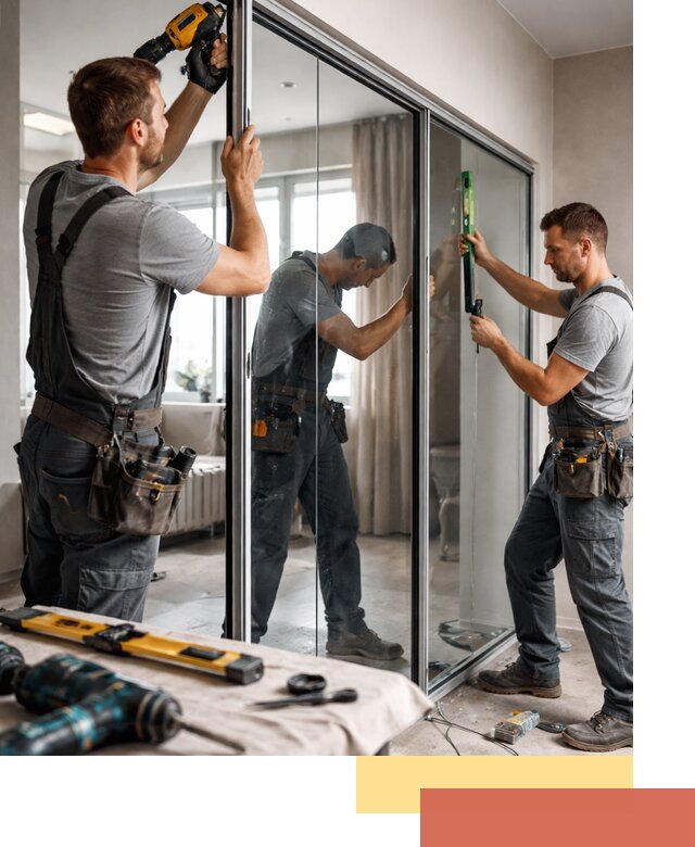 Каркасные стеклянные перегородки под ключ в Пскове