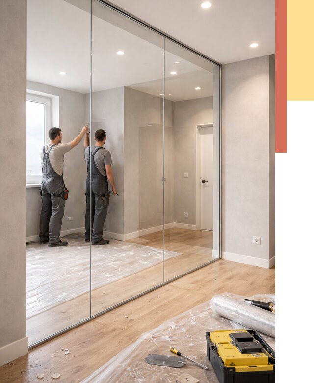 Безрамные стеклянные перегородки в Пскове — монтаж от 9643 руб. | ОТДЕЛОЧНИК-Пск