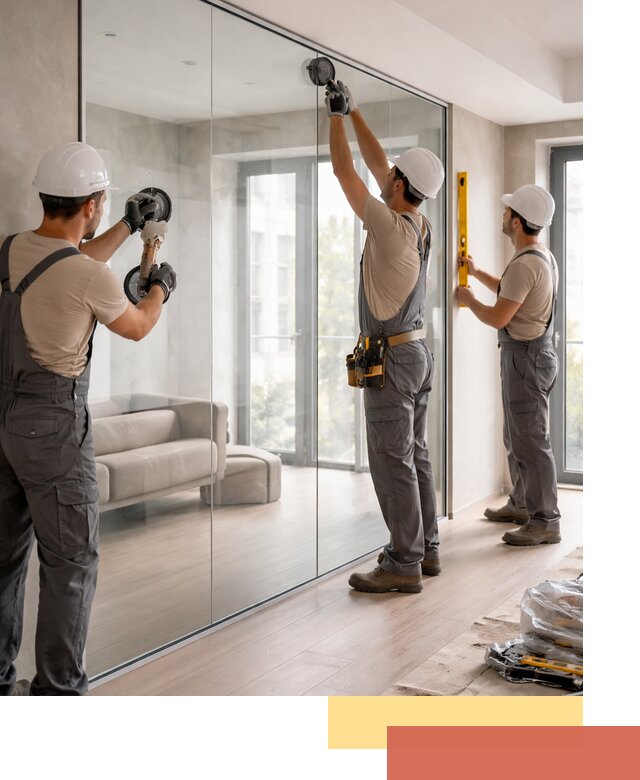 Перегородки из закаленного стекла в Пскове для офисов и квартир