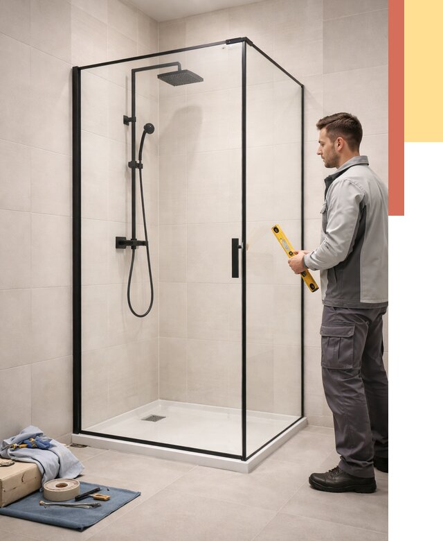 Стеклянные перегородки для душа в Пскове от 12688 руб. | Монтаж под ключ — ОТДЕЛОЧНИК-Пск