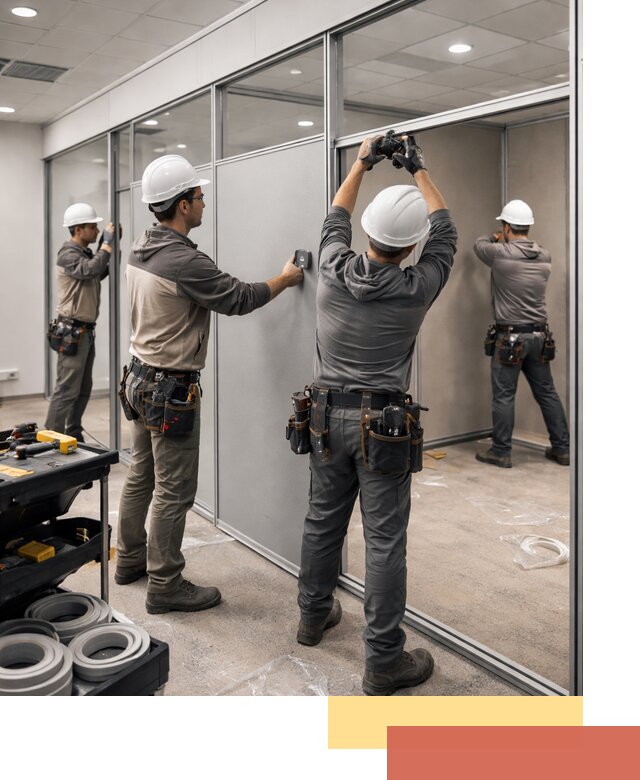 Мобильные офисные перегородки под ключ в Пскове