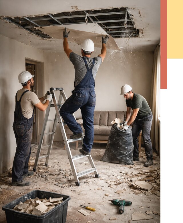 Демонтаж гипсокартонного потолка в Пскове от 426 руб. за м2 — ОТДЕЛОЧНИК-Пск