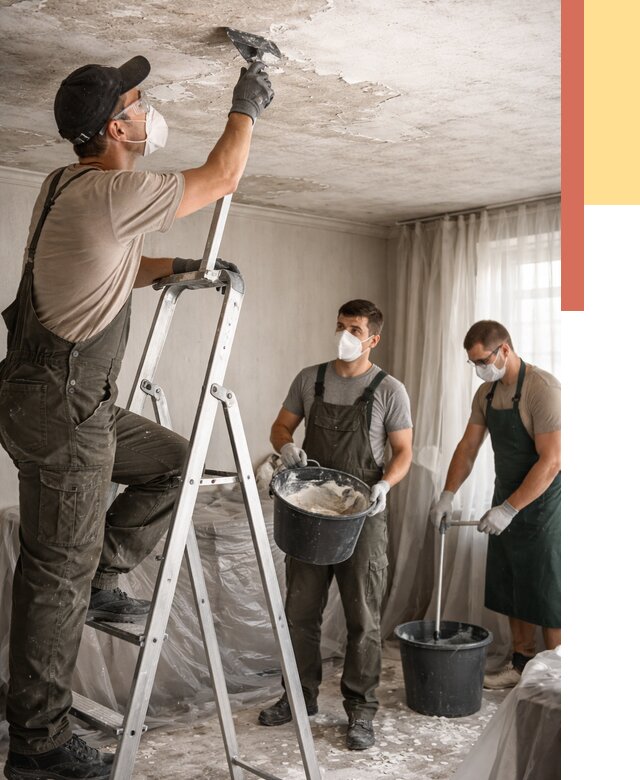 Удаление побелки с потолка в Пскове от 2538 руб. быстро и недорого | ОТДЕЛОЧНИК-Пск