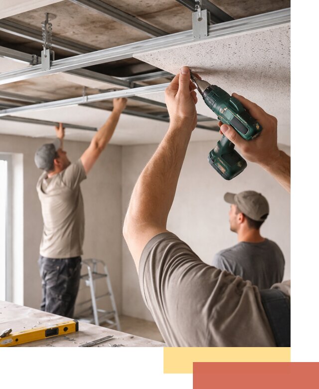 Монтаж акустического потолка в Пскове под ключ