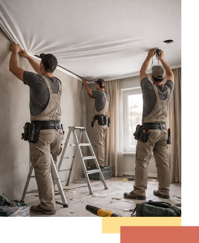 Монтаж матового натяжного потолка в Пскове качественно и быстро